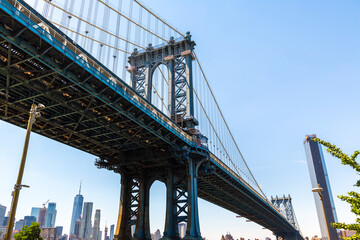 Naklejka premium Manhattan Bridge in New York, NY, USA