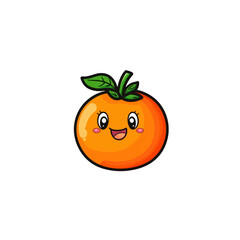 Kawaii Shy Tomato Character with Cute Freckles