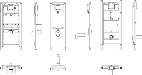 vector illustration of machine design sketch for factory industry with latest technology