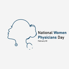 vector graphic of National Women Physicians Day good for national National Women Physicians Day celebration. flat design. flyer design.flat illustration.