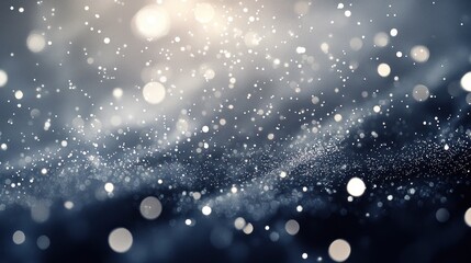 Abstract Sparkling Night Sky: Celestial Dust and Shimmering Lights