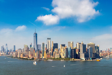 Obraz premium Aerial view of Manhattan in New York