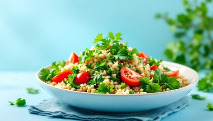 Delicious Tabbouleh Salad Recipe with Tomatoes and Parsley