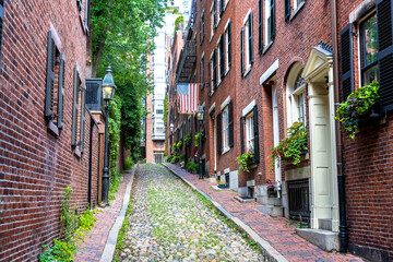 Fototapeta premium Historic Acorn Street in Boston