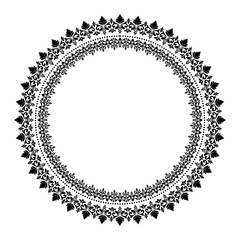 Damask Round Wreath circular round ornament floral Abstract pattern, Classic Victorian traditional style, illustration Vintage Design, Floral frames, Mandala, Antique, Moroccan frame