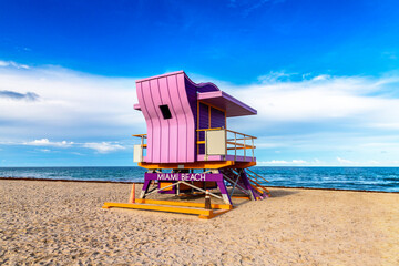 Lifeguard tower in Miami Beach