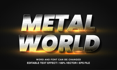 editable metal world typeface