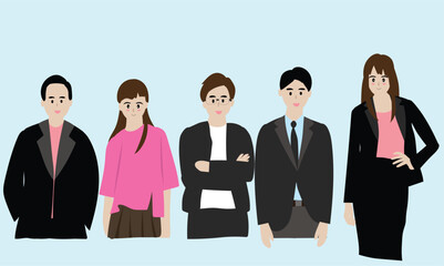 office staff with different styles.