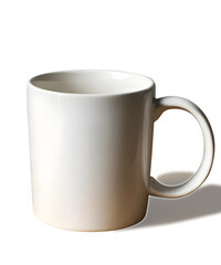 Realistic white color ceramic coffee Mug isolated on white background, with shadow,  mockup, Blank