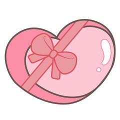 Pink Heart Shaped Gift Box with Ribbon