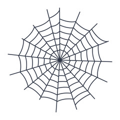 Obraz premium Black Spider Web Decoration. Isolated on White Background. Vector Illustration in Classic Design Pattern