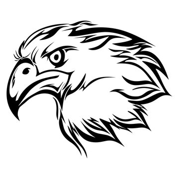recommend clip art: Eagle head silhouette. Powerful, sharp, and majestic. Ideal for logos and design