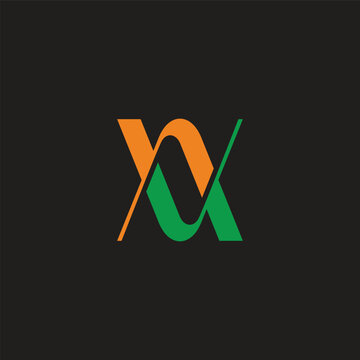 letter avk linked colorful simple geometric logo vector