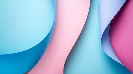 Pastel paper waves abstract background design