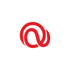 letters on red circles geometric logo vector