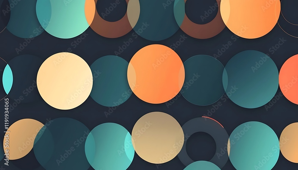 Poster Abstract Background Featuring Overlapping Colorful Circles
