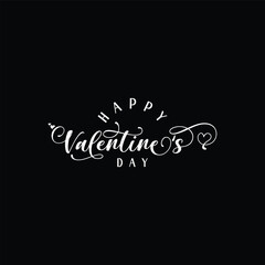 Happy Valentines Day typography lettering love. Suitable for websites, social media posts, printed greeting cards, and festive decorations.