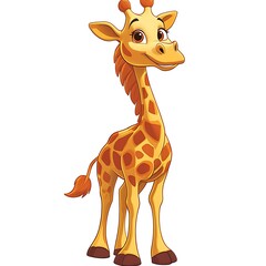 Naklejka premium Cute baby giraffe illustration, perfect for children's books