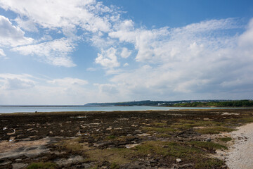 日本の沖縄県南城市の奥武島の美しい風景と美味しい天ぷら