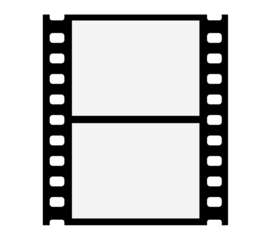 Film strips mockup templates of old retro film frame with shadow on background. Video or movie film vintage analog cinema, photograph camera film strip. Trendy editable camera roll social stories