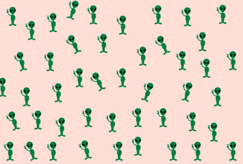 pattern with alien