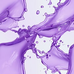 Purple Liquid Splashing in Motion with Abstract Flow