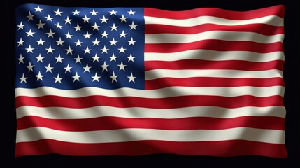 Waving American Flag: Red,White,Blue