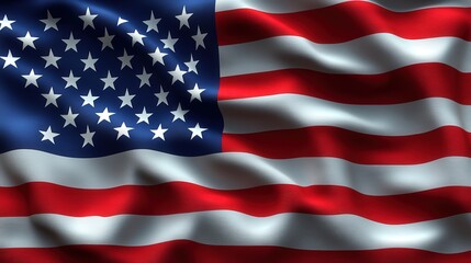 Obraz premium Waving American Flag 3D Render