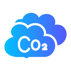 co2 cloud Gradient icon