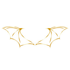 Golden fairy, angel and demon wings 