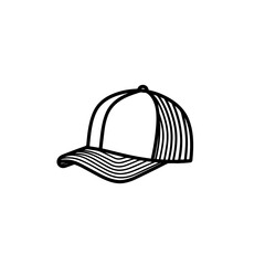 A Cap line art vector illustration