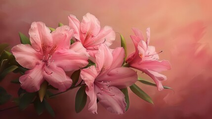 A close-up of delicate pink flowers against a soft background, evoking beauty and tranquility.