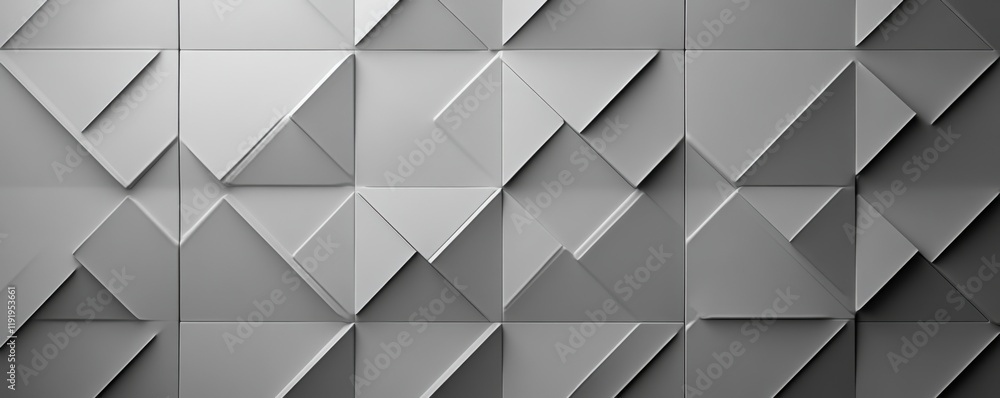Poster abstract geometric gray triangle wall pattern background texture design