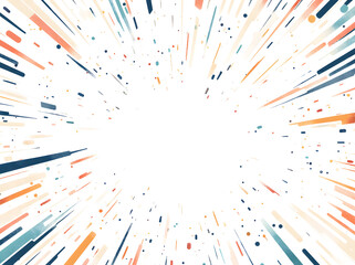 Abstract Colorful Brush Stroke Frame with Empty White Space