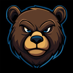  Bear mascot logo, Esports gaming emblem of different variations of Bear, Sports Team emblem, Bear logo collection, Animal Logo set for team, Bear face or bear head logo, tshirt print design