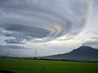 landscape with lenticular clouds