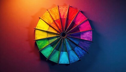 Obraz premium Colorful RGB color wheel with primary red hue, light, bright