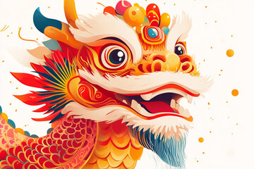Obraz premium Dragon Dance in Traditional Chinese Festivals