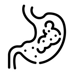 stomach Line Icon