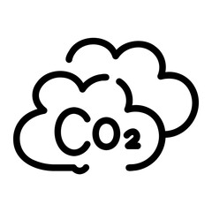 co2 cloud Line Icon