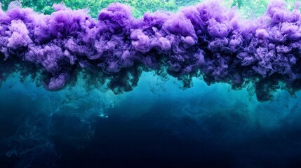 Abstract Purple Ink Underwater  Swirling Dye Cloud  Artistic Background