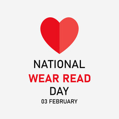 vector graphic of National Wear Red Day good for national National Wear Red Day celebration. flat design. flyer design.flat illustration.