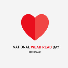 vector graphic of National Wear Red Day good for national National Wear Red Day celebration. flat design. flyer design.flat illustration.