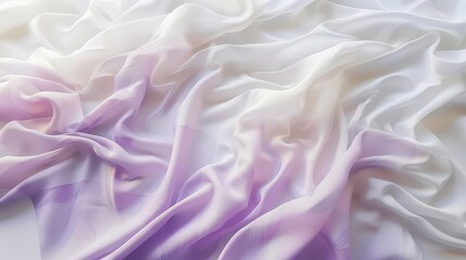 Obraz premium A soft, flowing fabric with a gradient of white and purple hues.