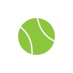 Tennis ball icon illustration  flat