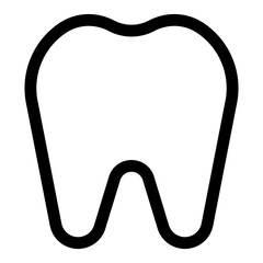 Tooth icon vector, line style illustration.