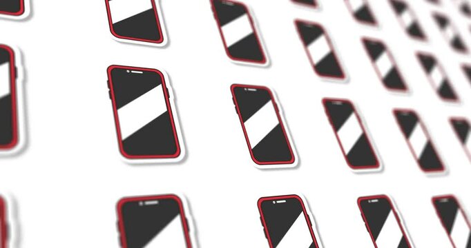 Dise&ntilde;o de patr&oacute;n de tel&eacute;fono inteligente animado de desplazamiento horizontal.