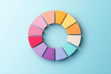Obraz premium Color Wheel on Blue Background