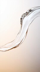 Abstract Liquid Flow  Silver Chrome Water Wave  Elegant Swirl