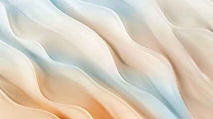 Obraz premium Abstract wavy patterns in soft pastel colors create a soothing visual effect.